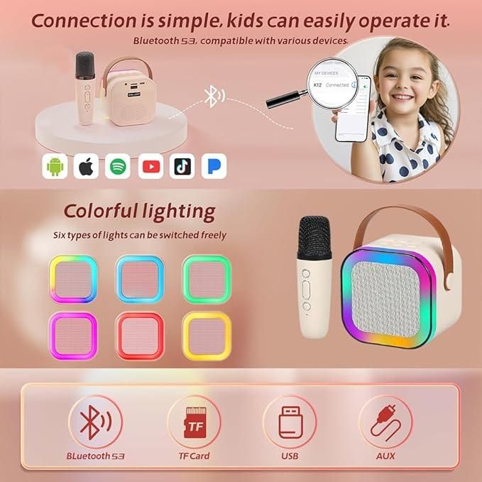 Bluetooth Karaoke Speaker with Mic – Portable Party Sound System